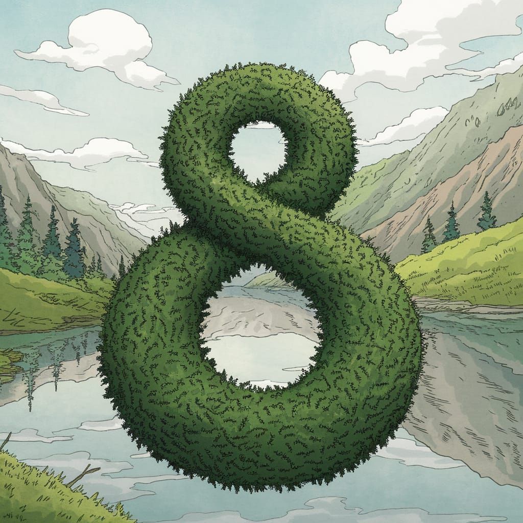 Ginkgo Bush Number 8 in Watercolor Illustration