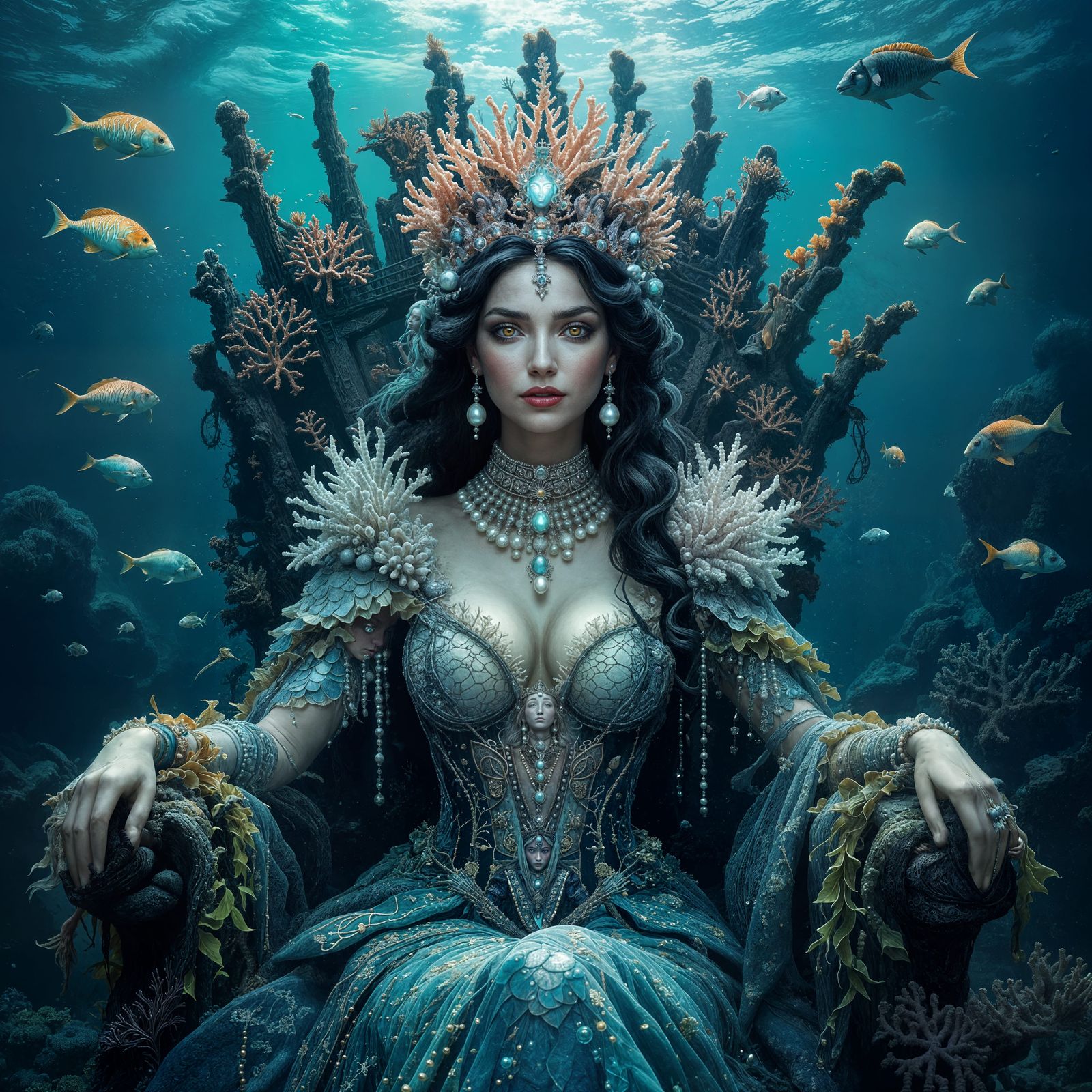 Deep Sea Queen in Dark Fantasy Illustration