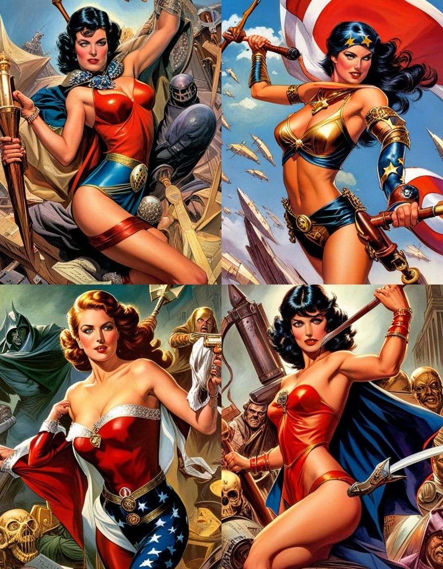 Dynamic Pulp Art Illustration