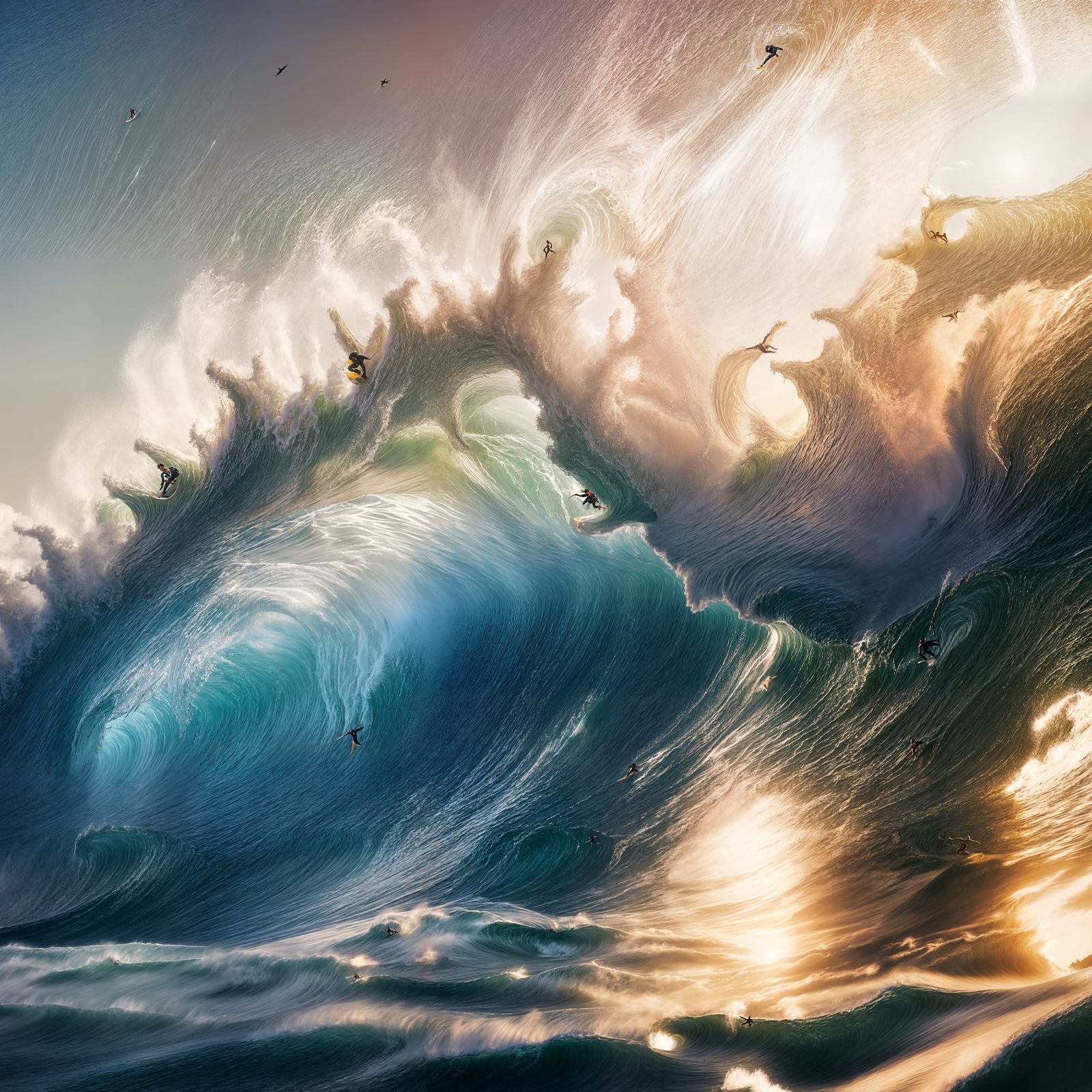 Crashing Wave: A Cinematic Digital Illustration