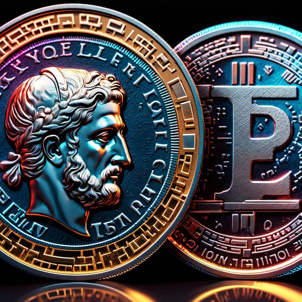 Roman Coin & Crypto Side-by-Side: Macro Photography