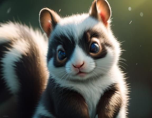 Kitten Panda Squirrel Hybrid in Hyperrealistic Style