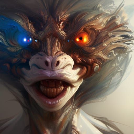 Hyperdetailed Demonic Muppet Portrait in Unreal Engine