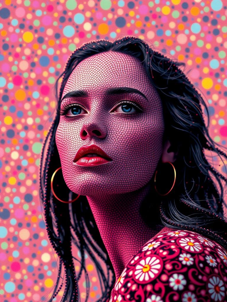 Pointillism Portrait 3