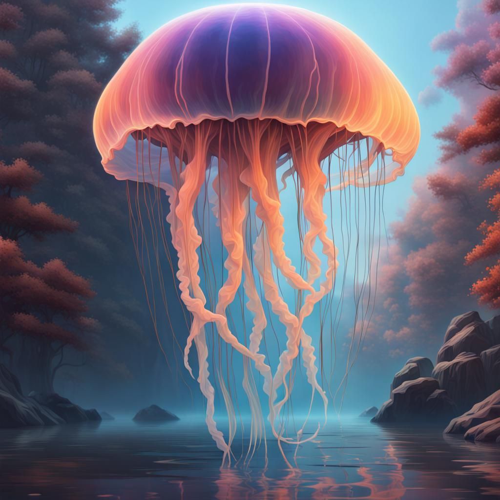 Ethereal Galactic Jellyfish in Artstation Style