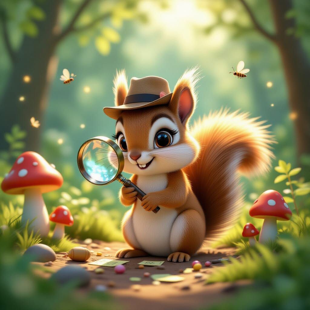 Squirrel Detective in Candy Forest: Disney-Pixar Concept Art