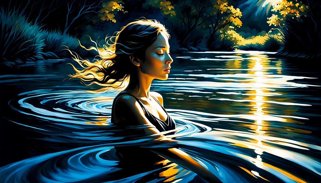 Moonlit River Serenity: A Cinematic Journey