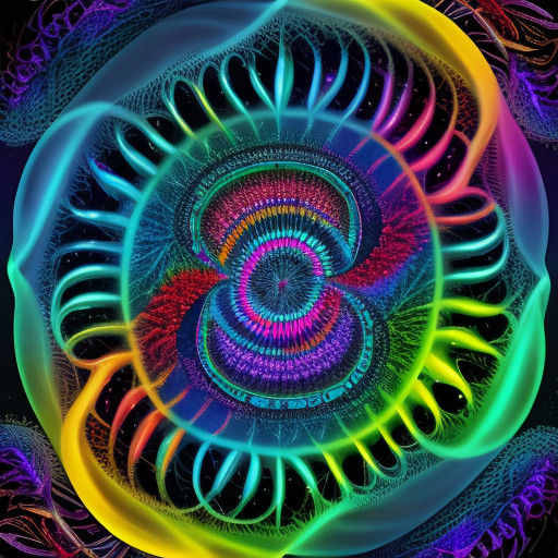 Vibrant DNA in Cosmic Colors