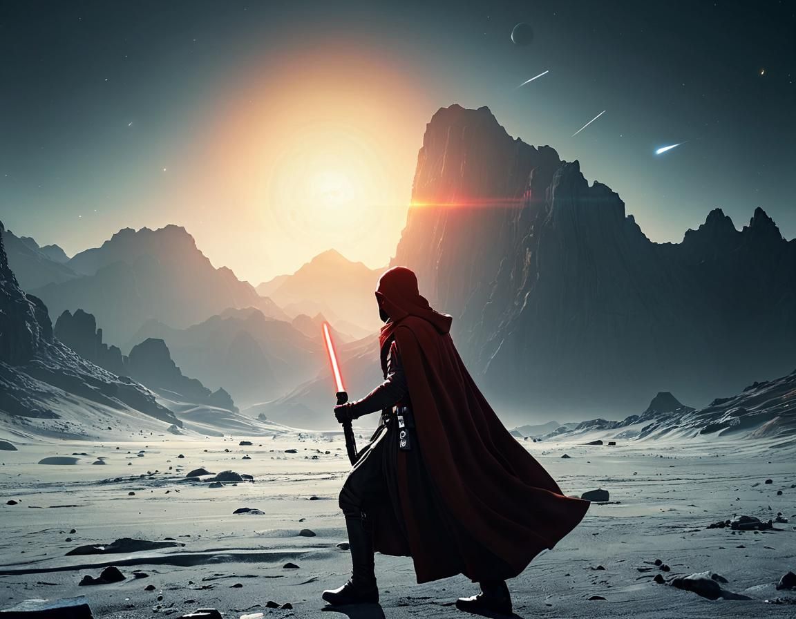 Jedi Training on Dystopian Planet: Star Wars Poster