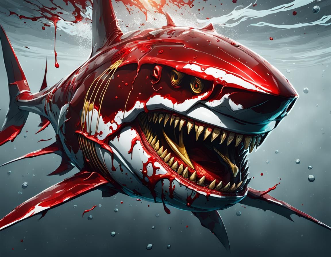 Bloody bionic shark
