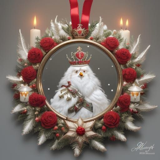 Ethereal Cardinal Crowned in Candle Flames