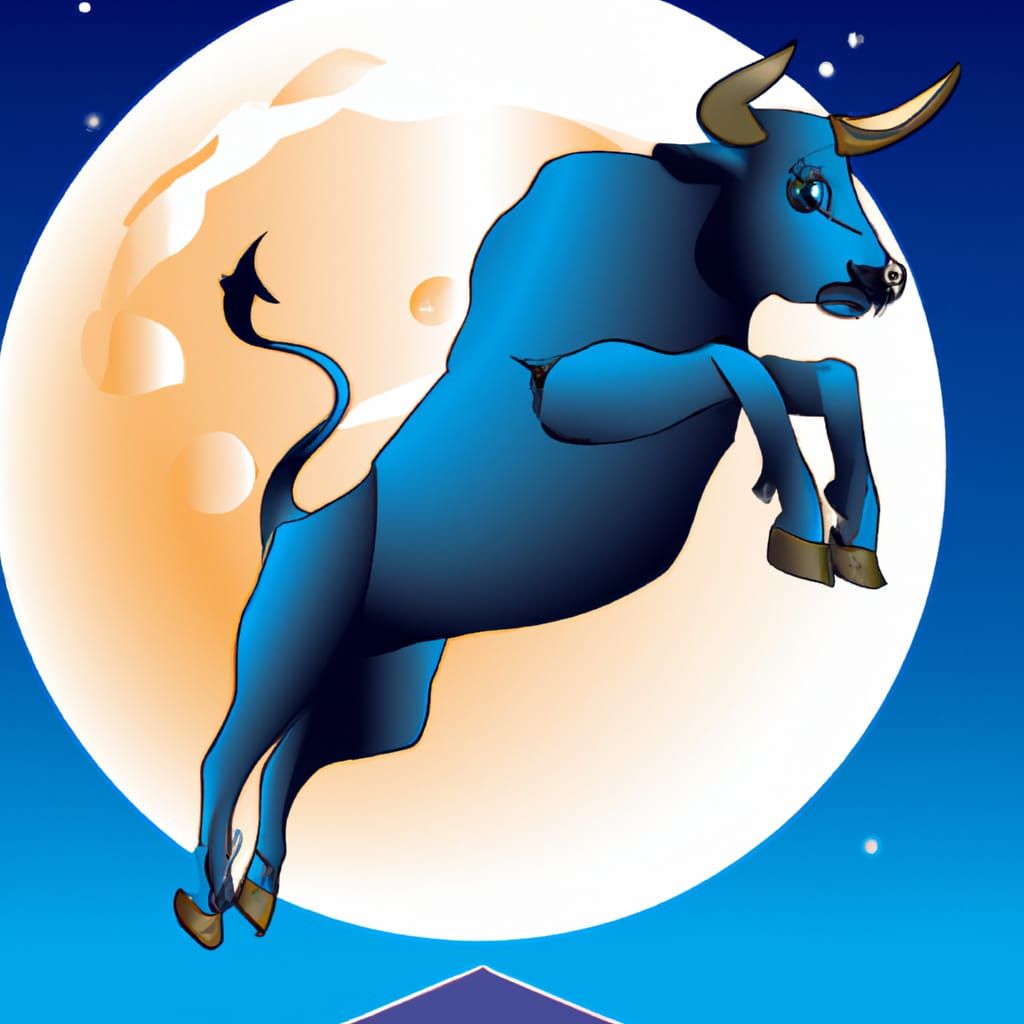 Bull Jumps Over Moon with Serious Intent