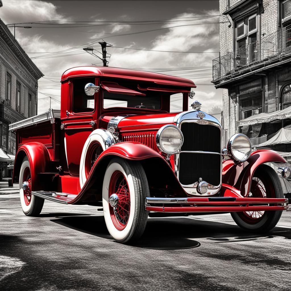 Hot Rodded 1920s Pickup Truck: Engineer Drawing