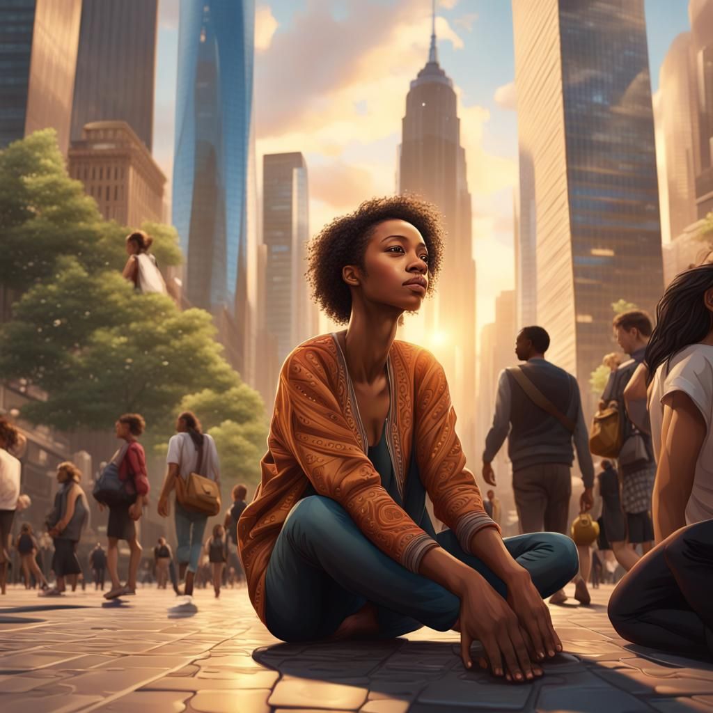 Hyper-Realistic City Life in Digital Art