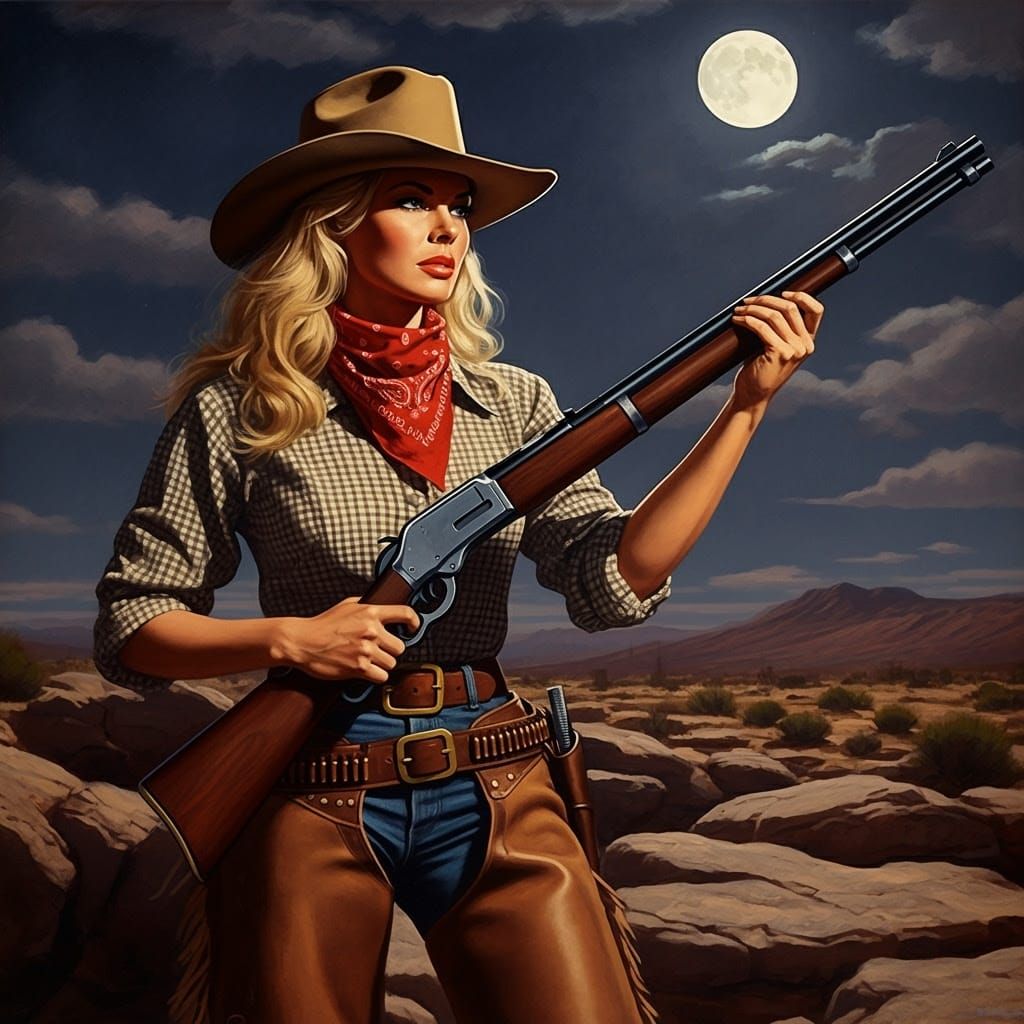 Western Woman with Rifle: Impressionistic Film Noir