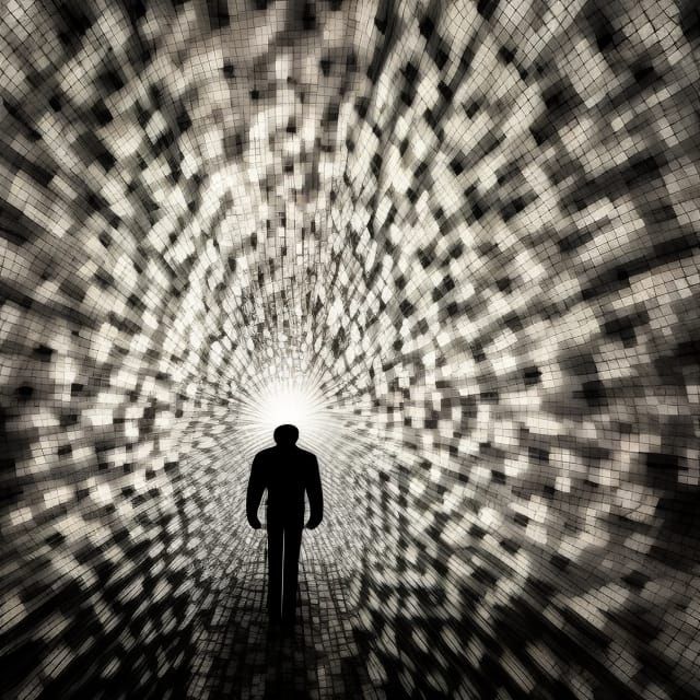 Bottomless Elevator Shaft in Liminal Space