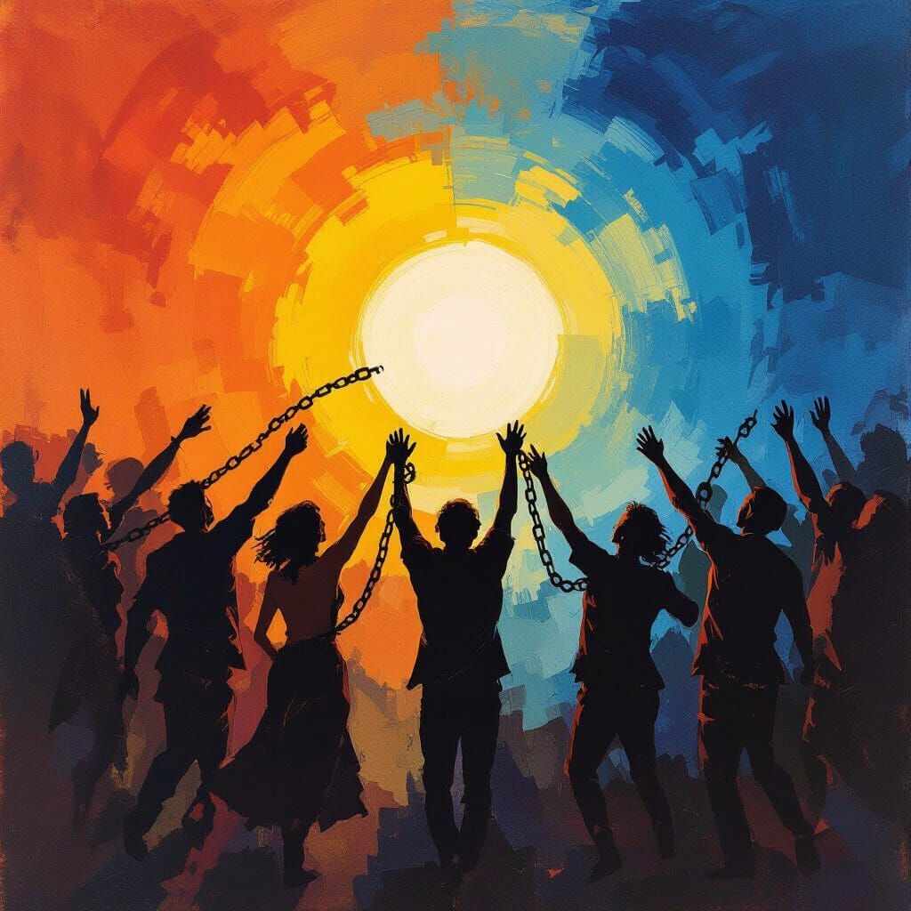 Diverse Group Breaking Chains Towards Sunlit Horizon