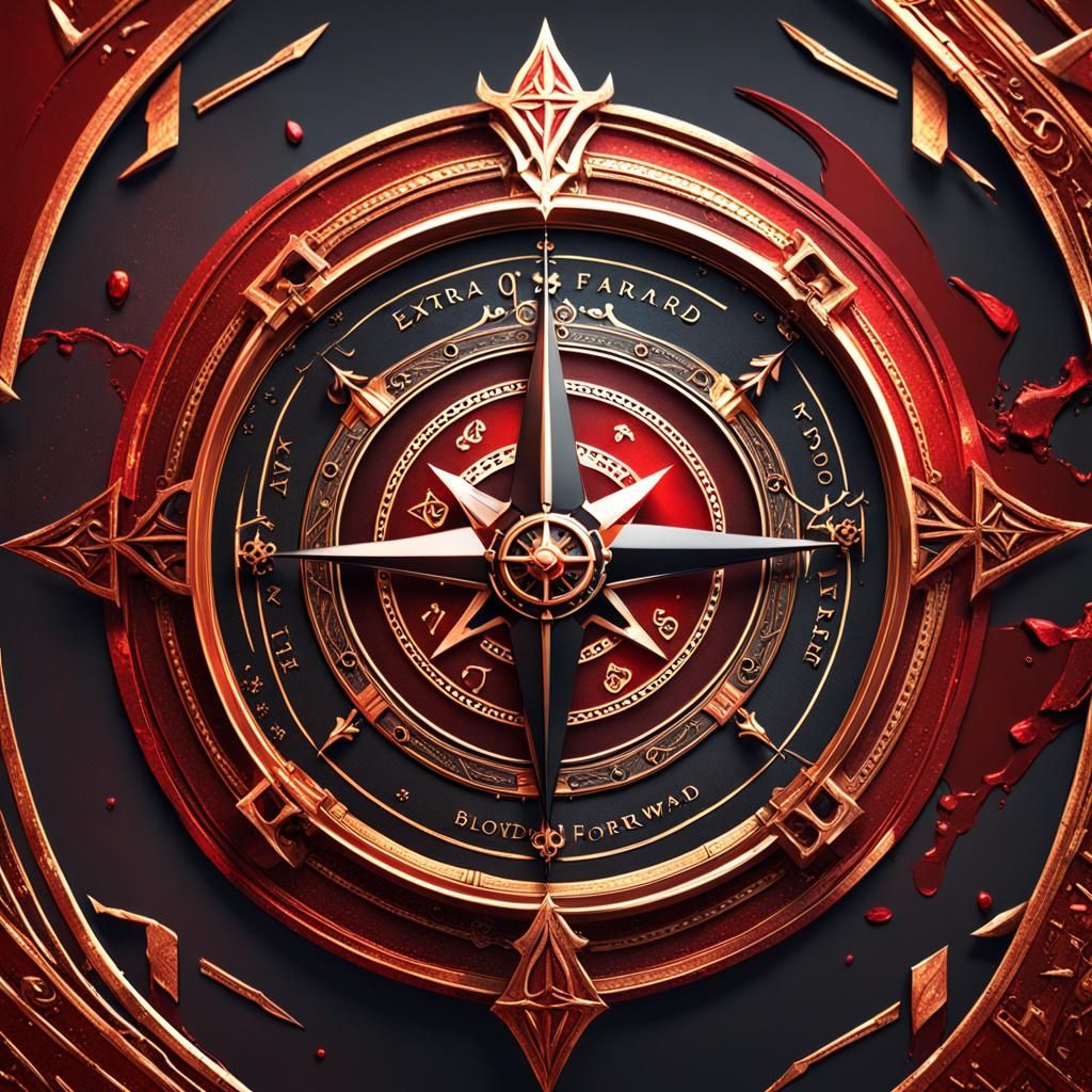 Blood Red Compass Card: Extra Steps Forward