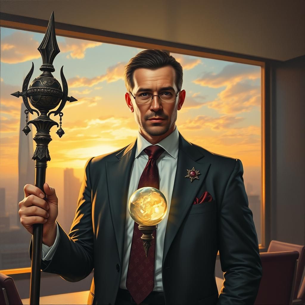 Men's Business Uniform based on Queen Beryl's crystal ball / staff (Sailor Moon)