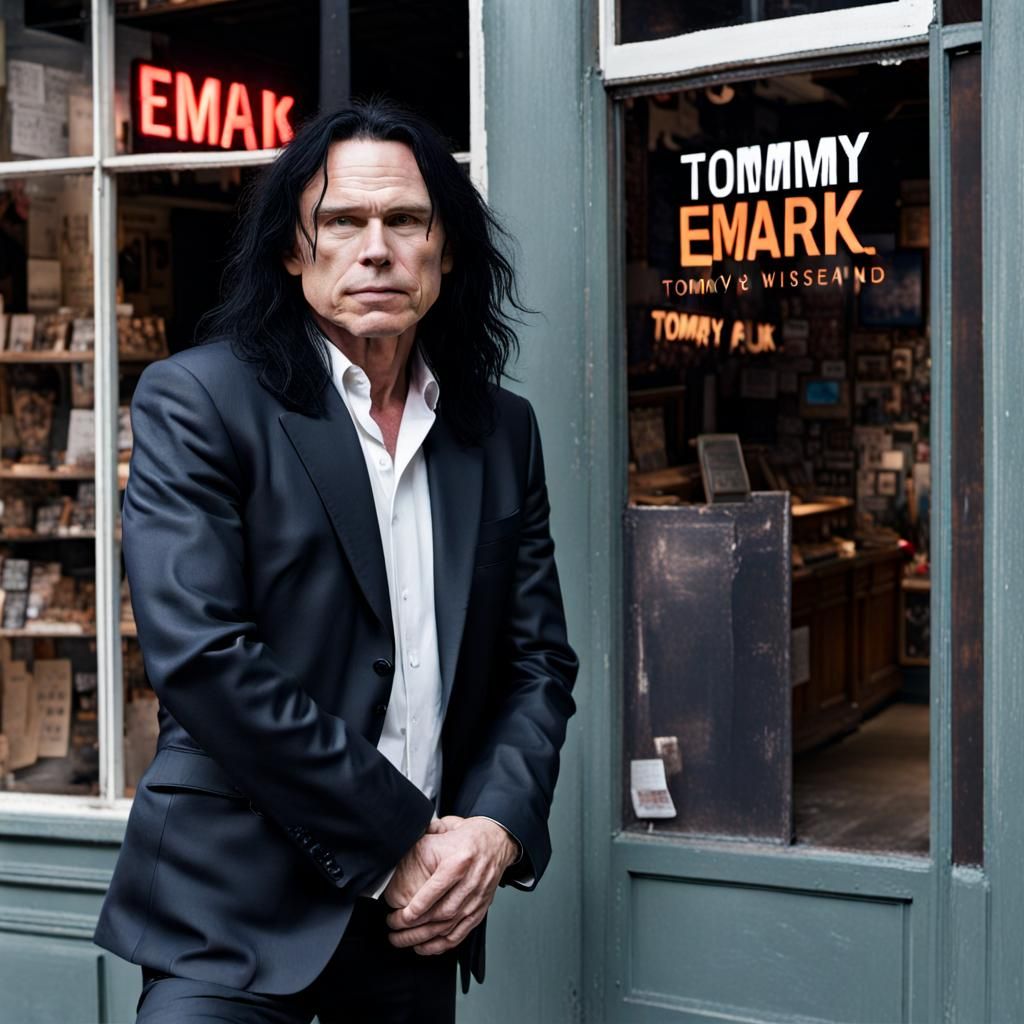 Storefront "EMARK" with Tommy Wiseau Likeness