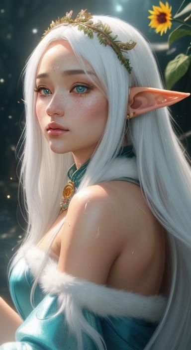 Elven Goddess Portrait in Style of Rutkowski and Artgerm