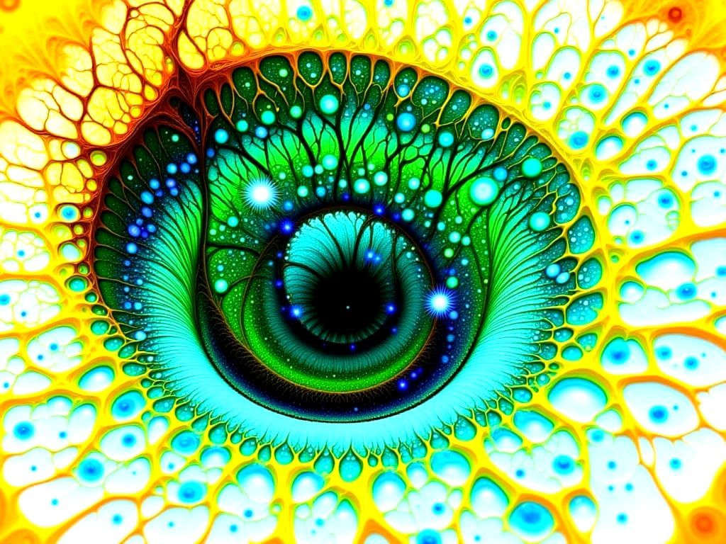 Fractal Lotus Landscape with Intricate Details