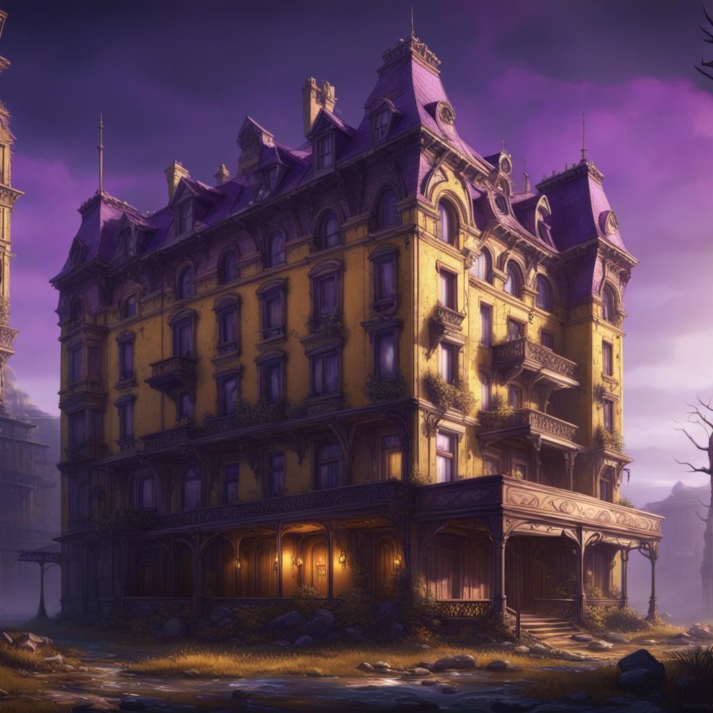 Abandoned Hotel: Dark Fantasy Concept Art