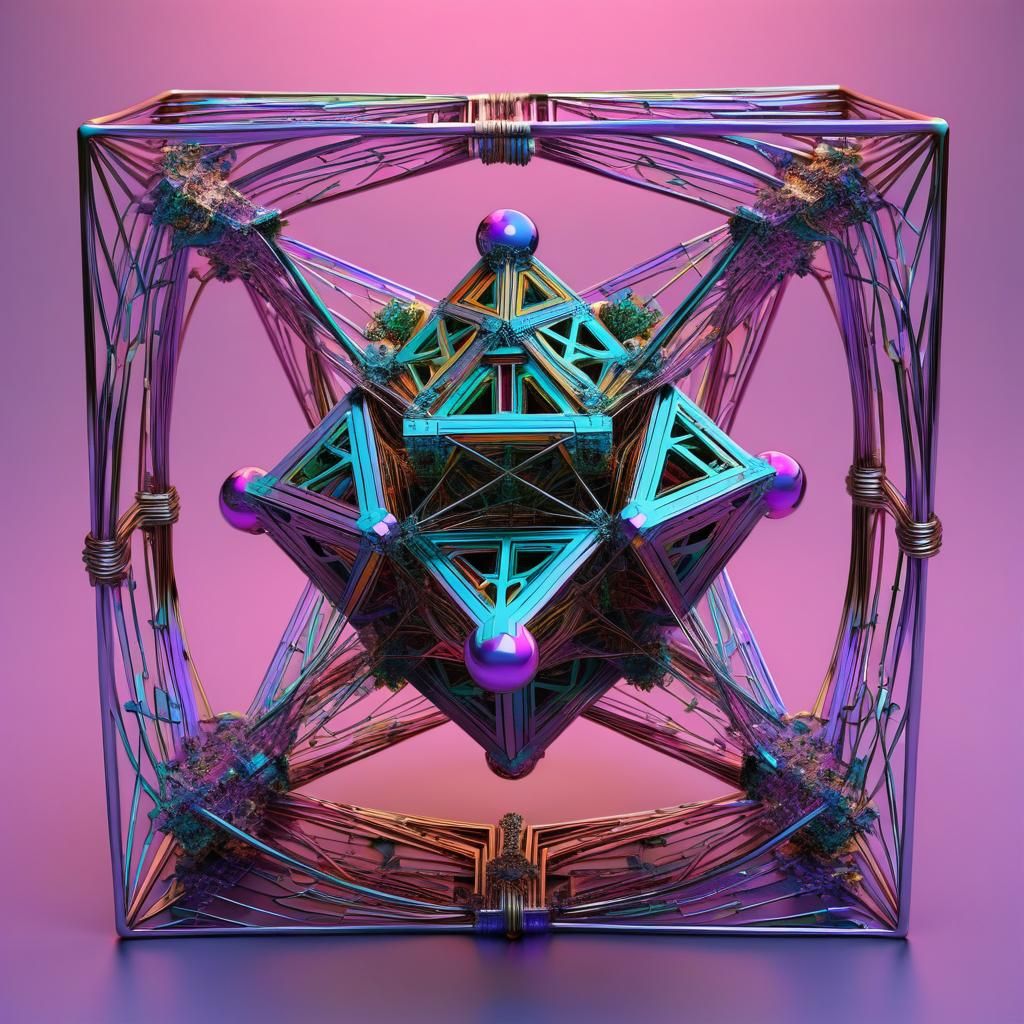 Maximalist 3D Math Art with Chrome Fractals