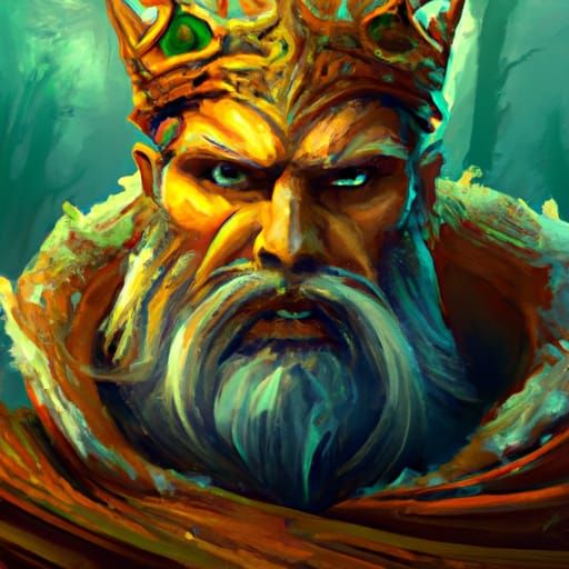 The Mad King Portrait in Hyperdetailed Style