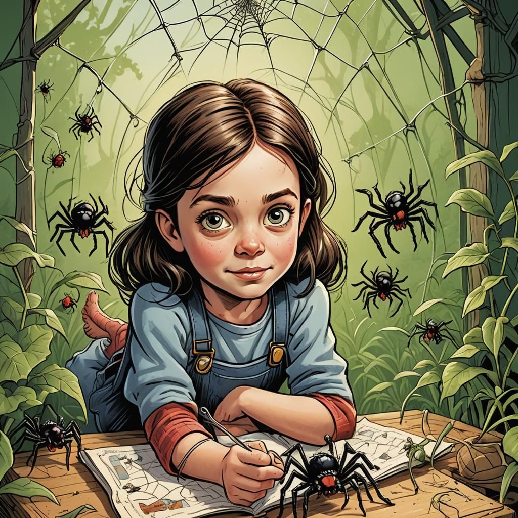Charlotte's Web Children's Book Cover Illustration