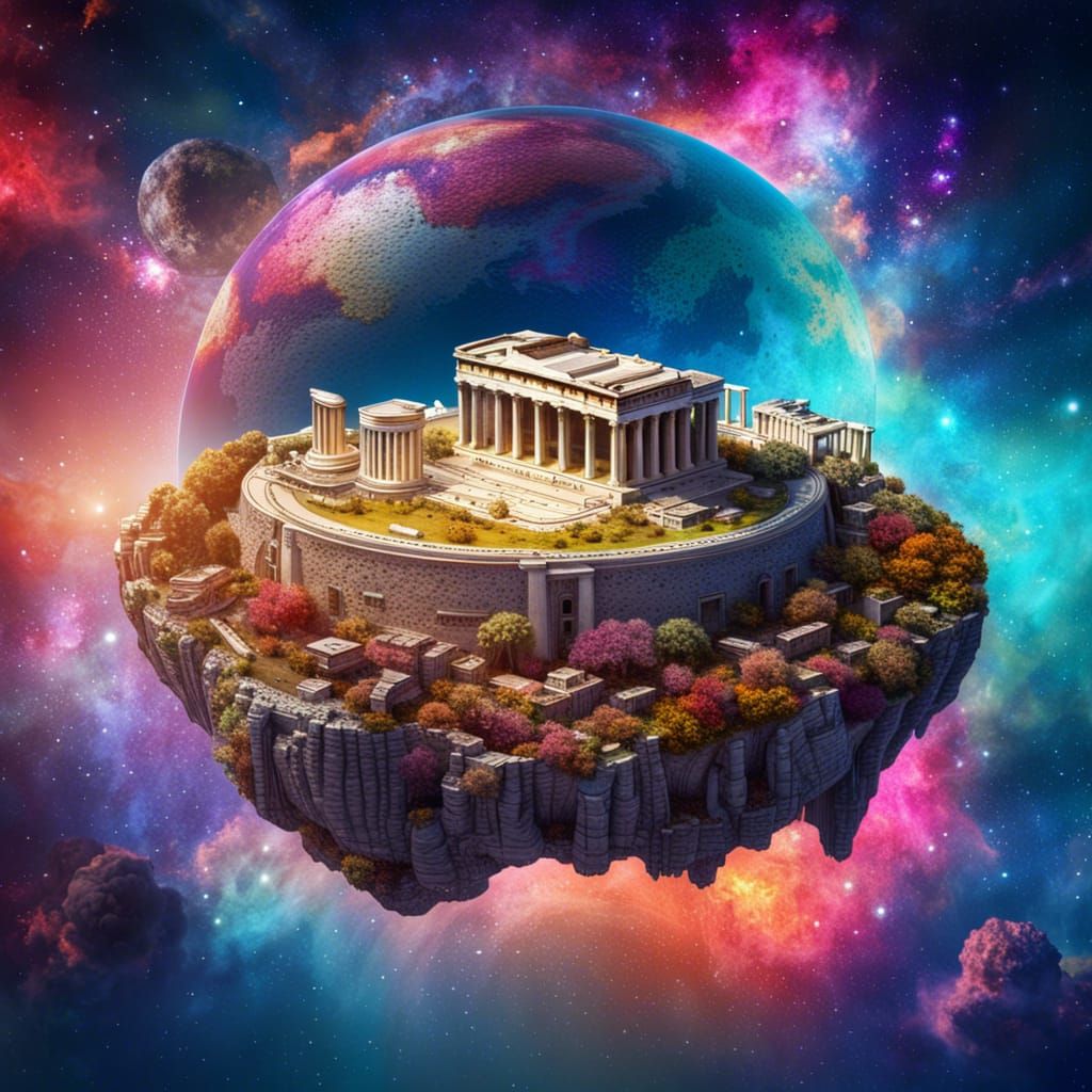 Acropolis in bubble space