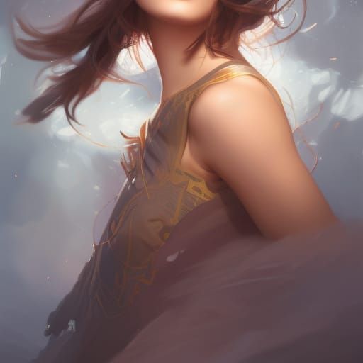 Detailed Portrait of a Devil Girl in Hyperdetailed Style