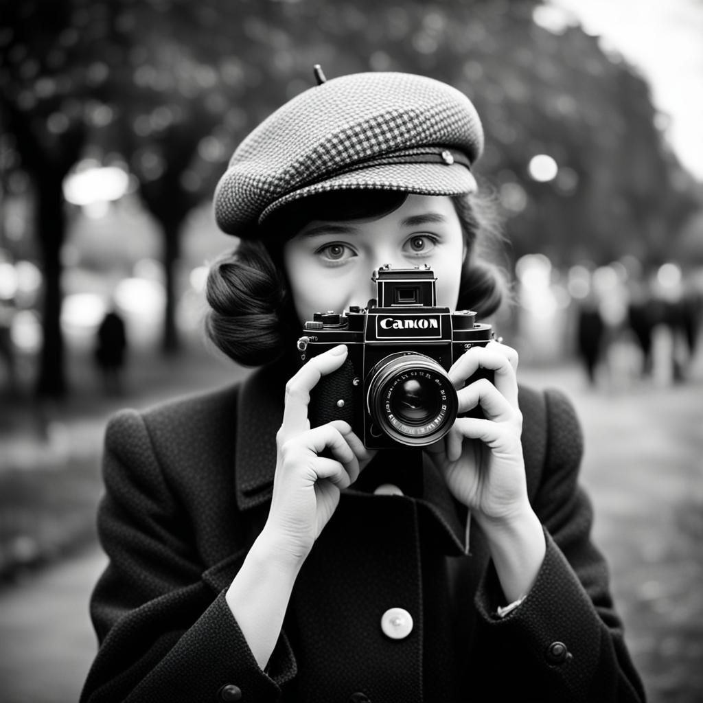 1940s Style Black and White Professional Photo