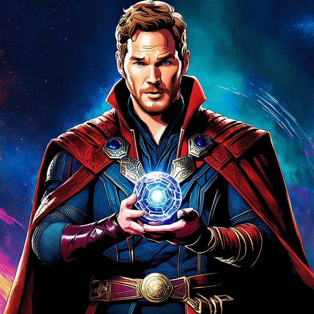 Star Lord and Doctor Strange with Soul Stone