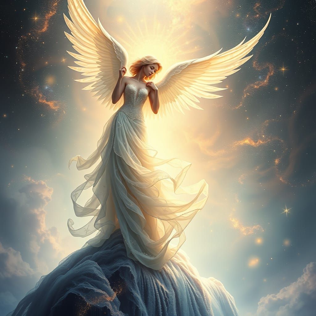 Angel of Celestial Serenity in Renaissance Style
