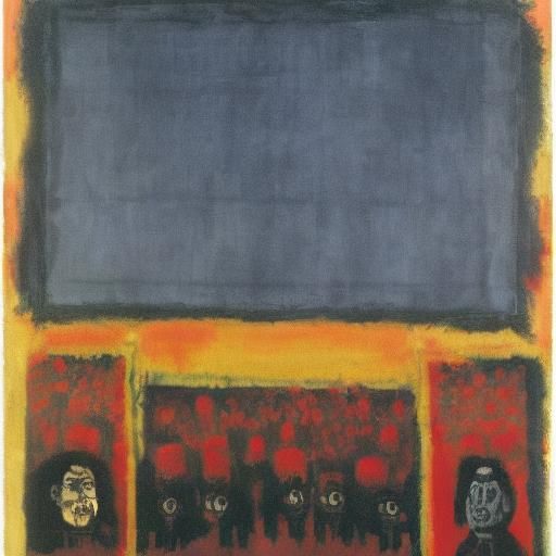 Beastly High Five in Rothko Magritte Style