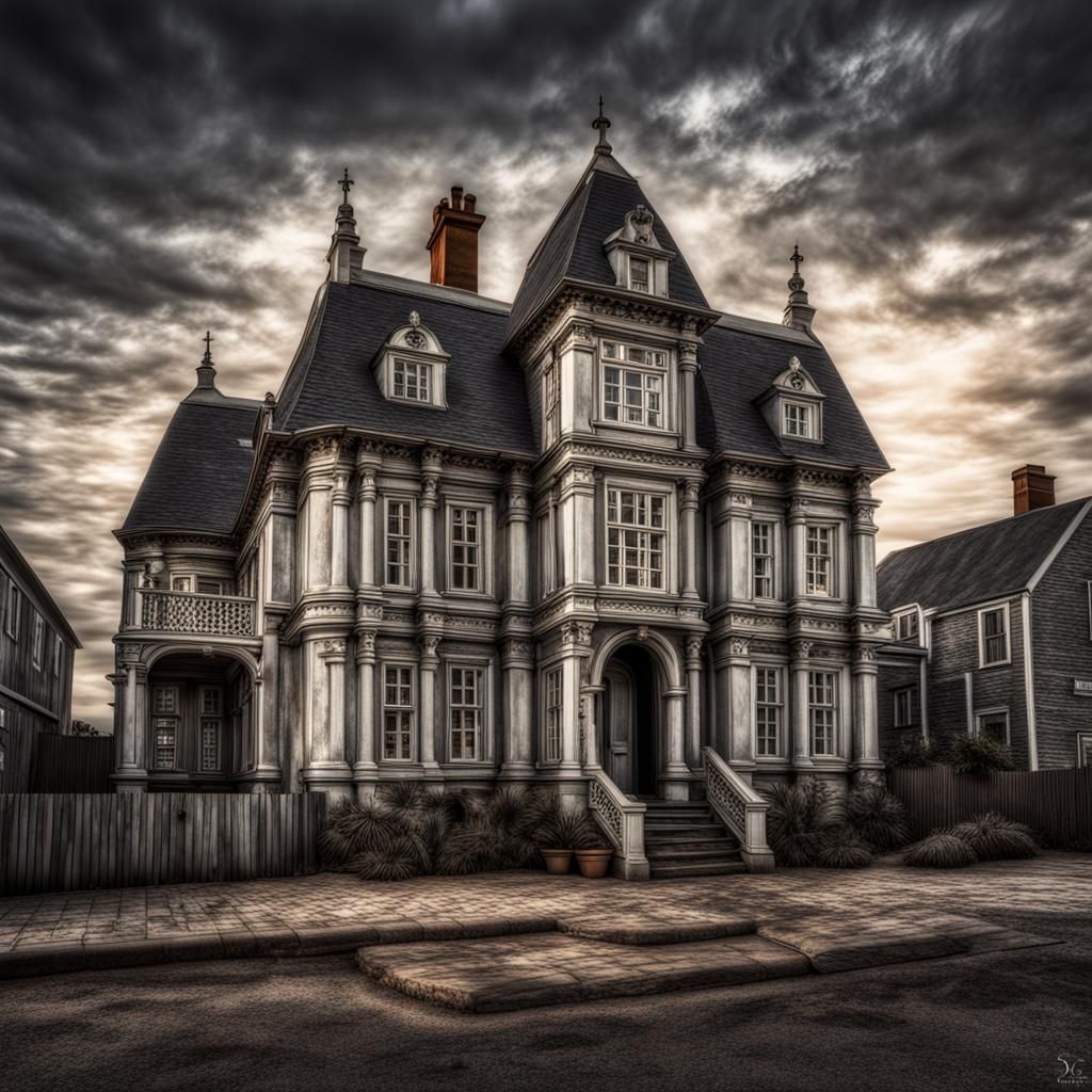 Hyperrealistic Paternoster House in Sharp Focus