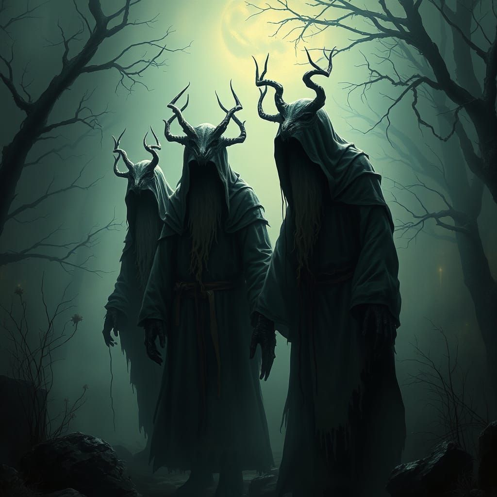 Ethereal Beings in Australian Tonalism Landscape