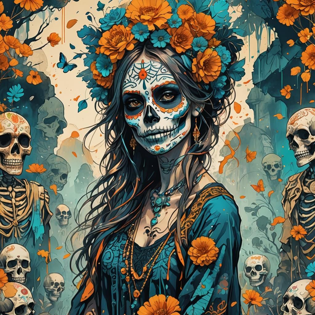 Dia de los Muertos in Carne Griffiths Style