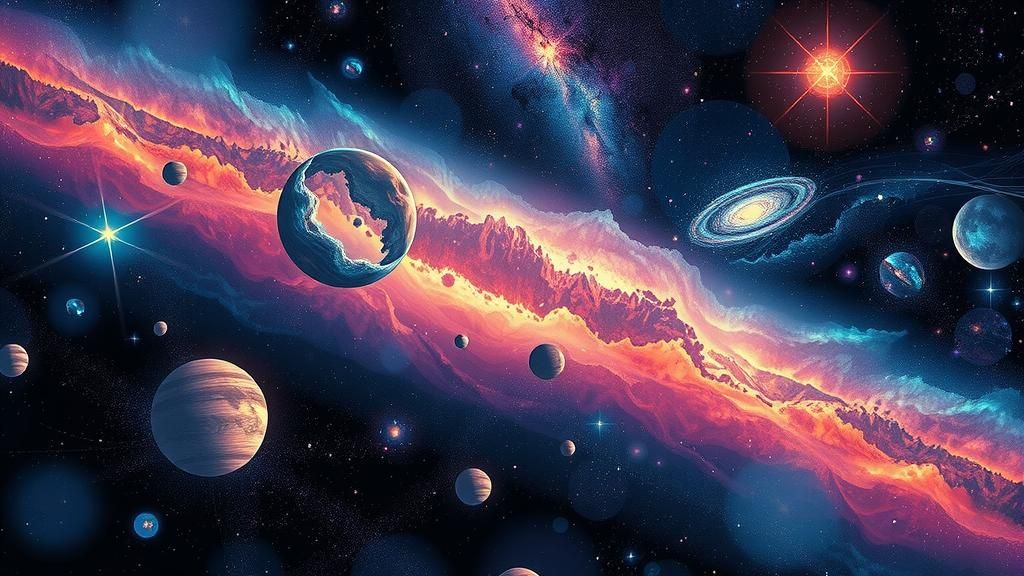 Ethereal Galaxies in Mystical Surrealist Style