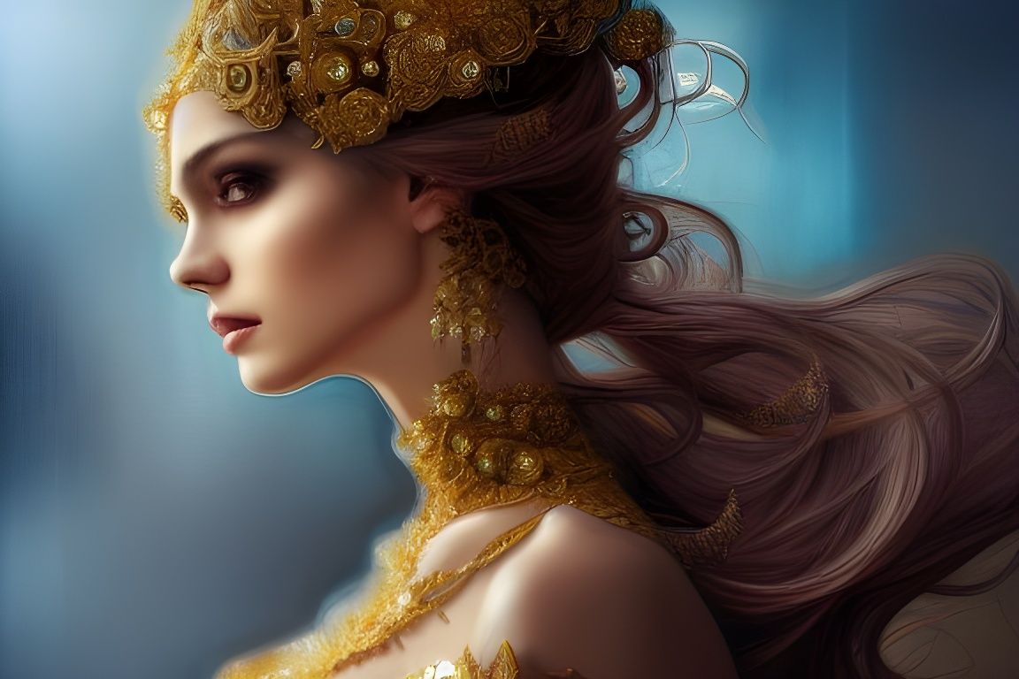 Beautiful Princess in Grungy Cinematic Style
