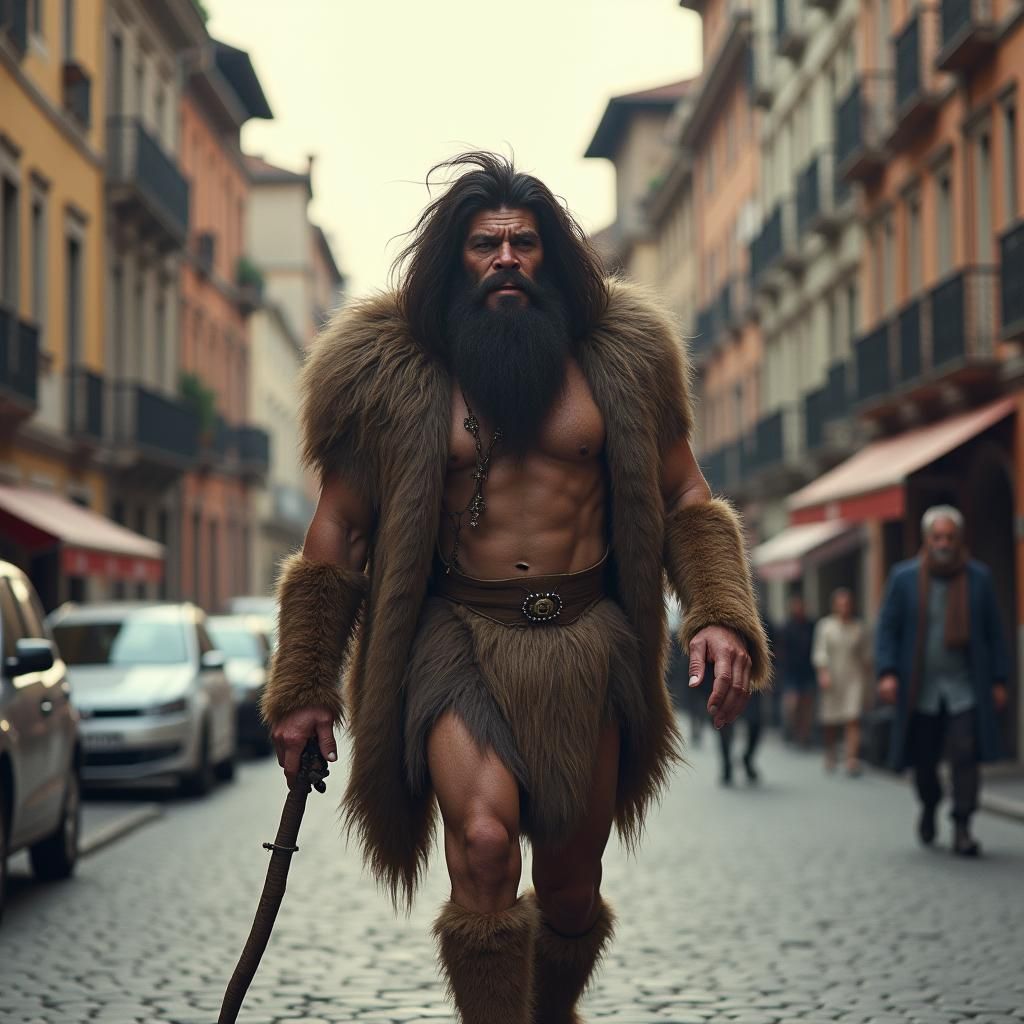 Neanderthal in Turin: A Matte Painting