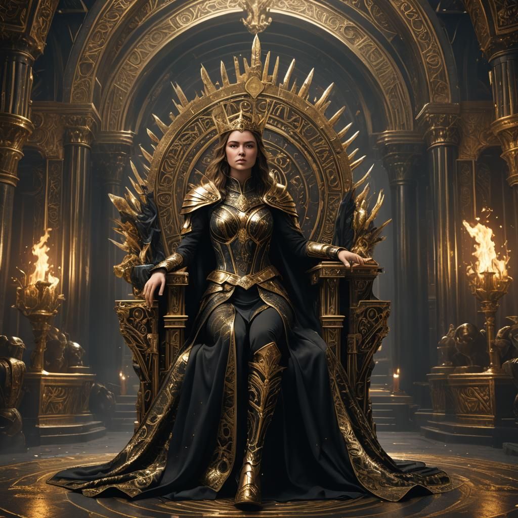 Rebecca in Artemis Throne Room: Fantasy Concept Art