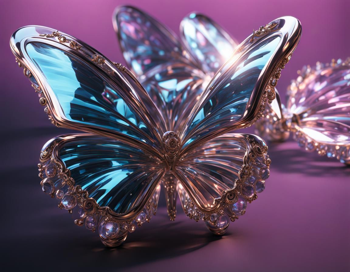 Transparent Archangel: A Detailed Digital Masterpiece