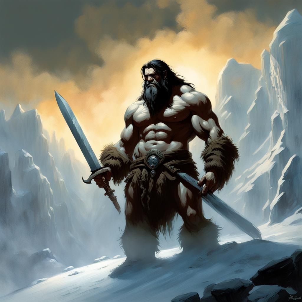 Epic Invocation to a Frost Giant in Sword and Sorcery Style