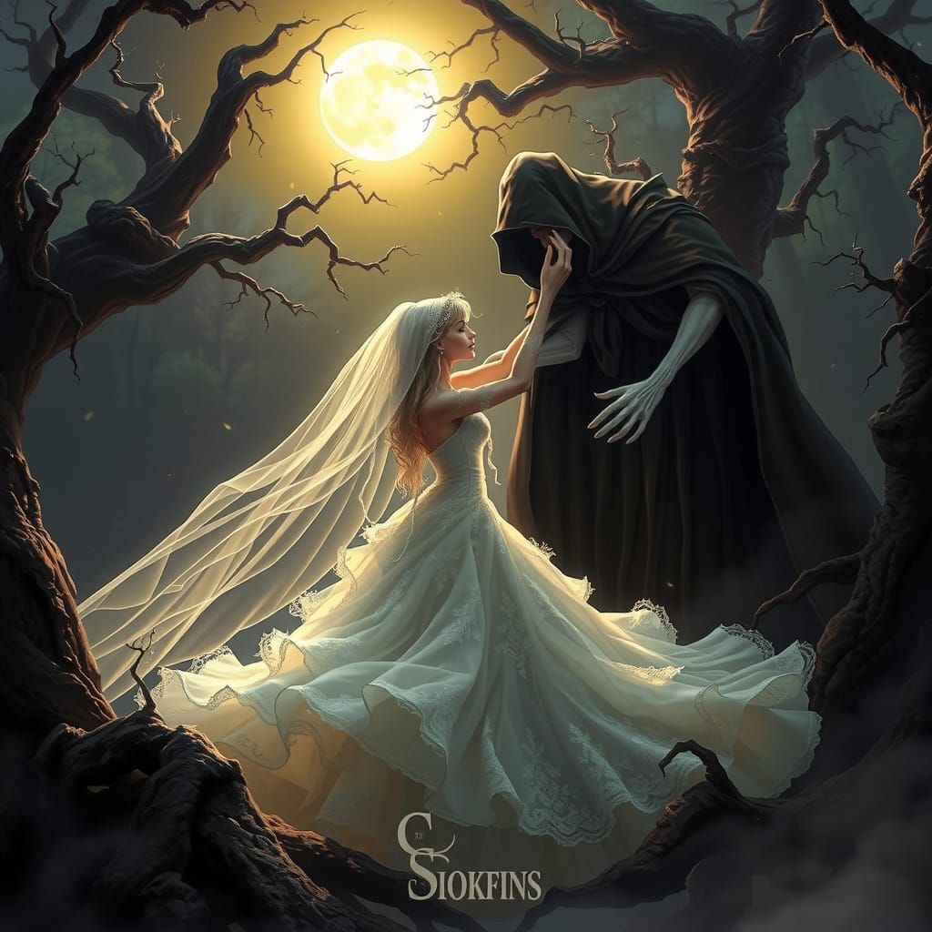Eerie Elfin Wedding in Dark Fantasy Art