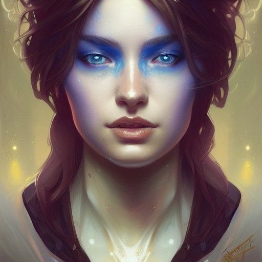 Galaxy Eyes and Milky Way Hair Portrait