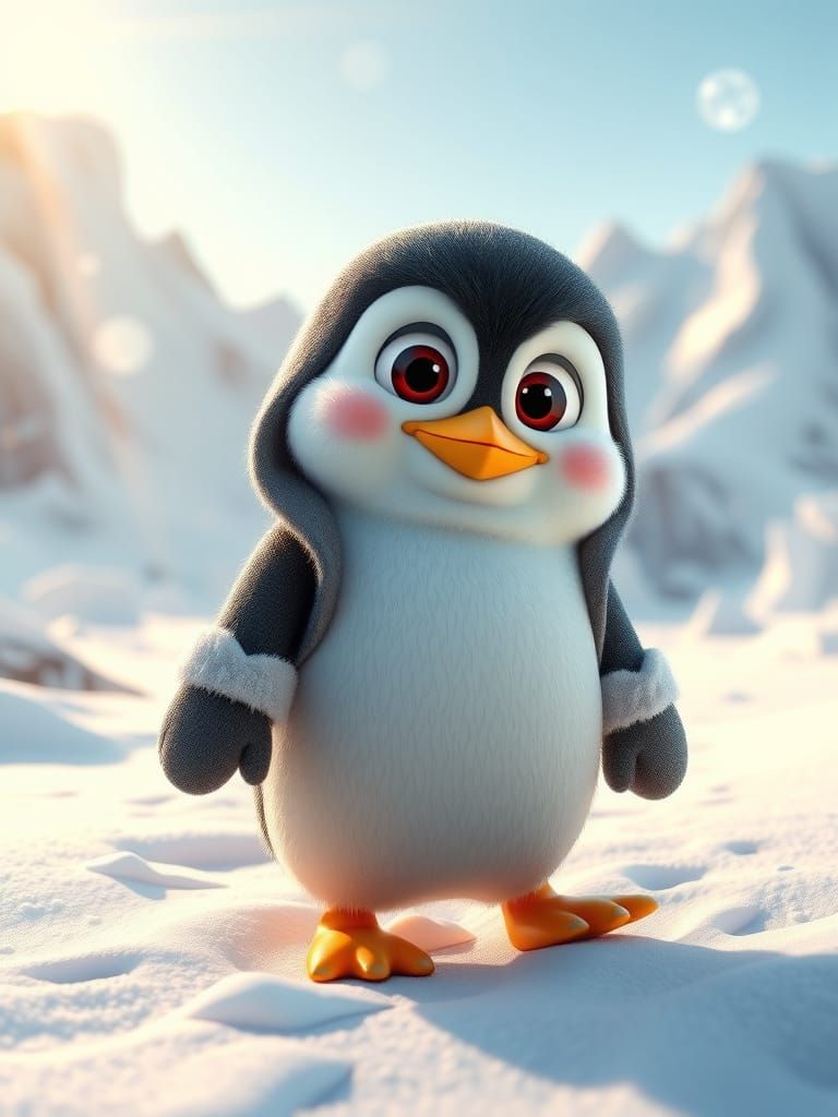 Surreal Minion Penguin Character Concept in 3D CGI