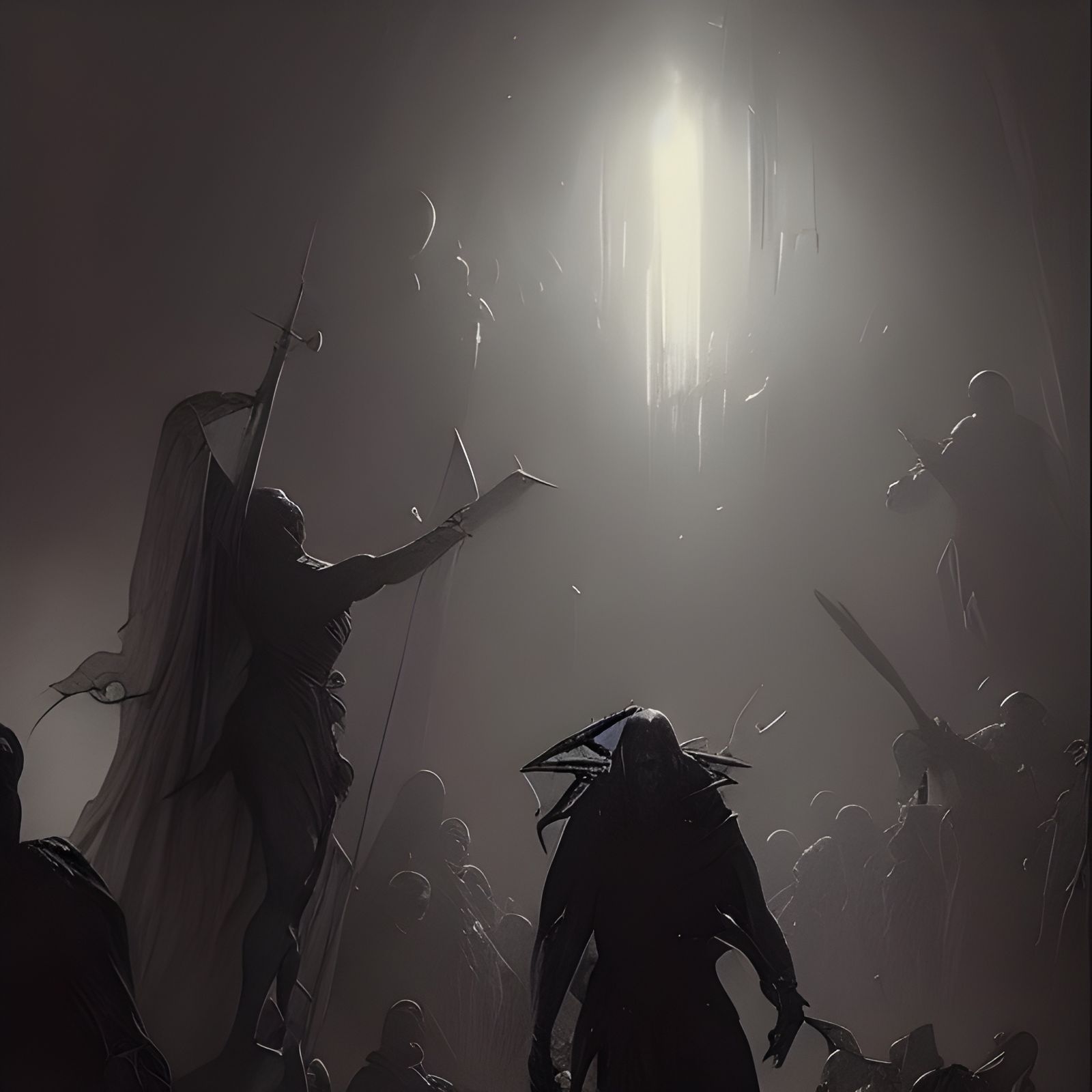 Dark Elf in Horror Style