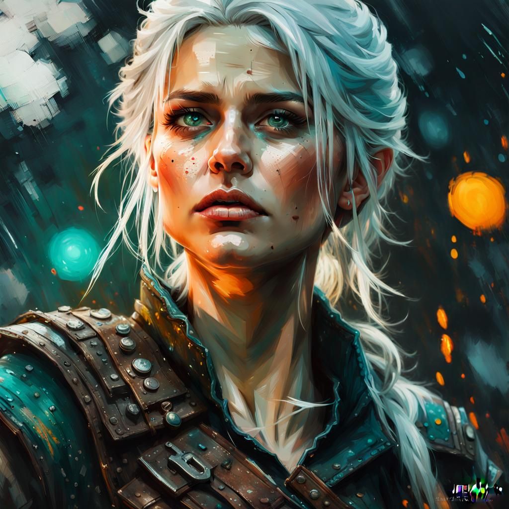 Ciri Witcher Portrait in Detailed Speedpaint Style